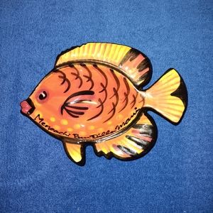 Ben Diller Hawaiian Reef Fish Plate Rare Signed Maii Menpachi